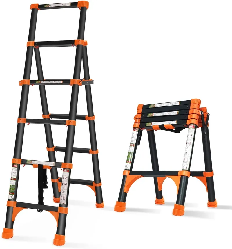 RIKADE A-Frame Aluminum Telescopic Ladder
