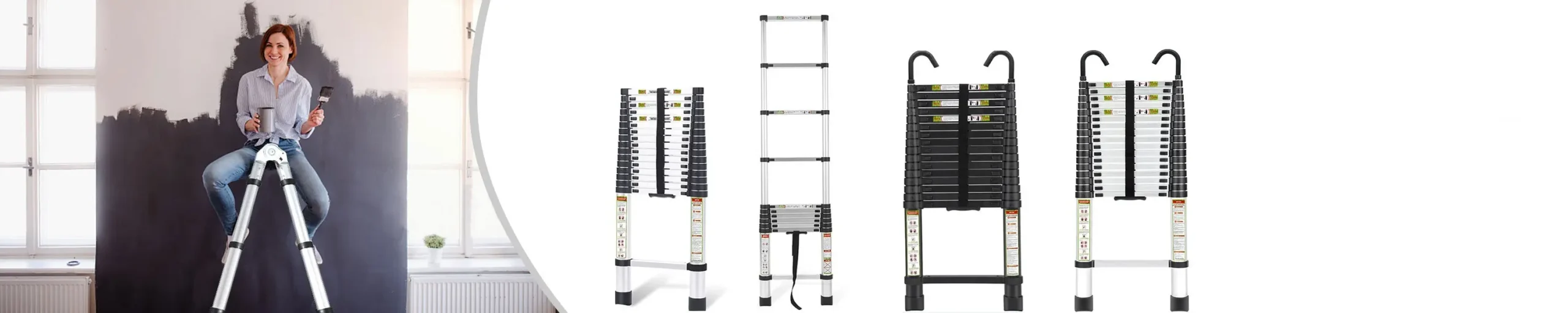 RIKADE Aluminum Telescopic Ladders